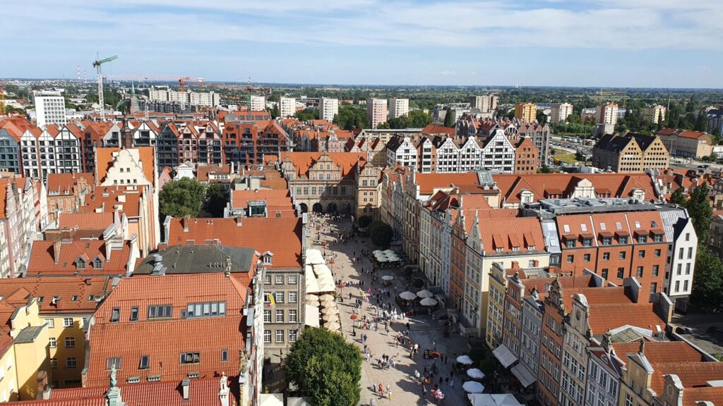 Вид с башни ратуши Гданьска 4